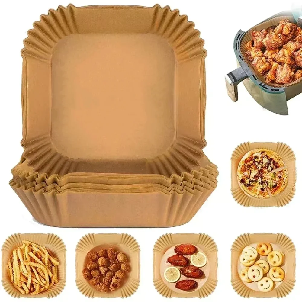 Kitchen Baking Sheets - 50/100PCS Air Fryer Special Paper Tray
