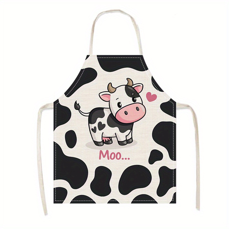 Baking Kitchen Design - 1pc Cute Cartoon Cow Print Kitchen