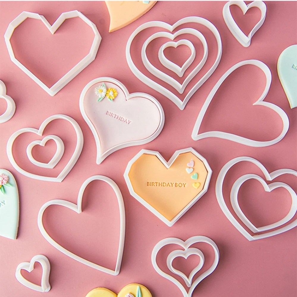 Heart Cookie Cutters Mold 3D C - Baking Kitchen Diy 评论和价格