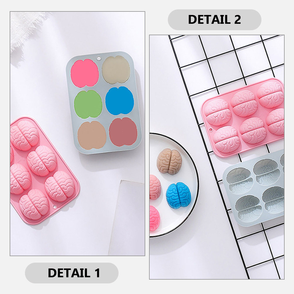 2Pcs Silicone Brain Mold Choco - Baking Kitchen Diy 评论和价格