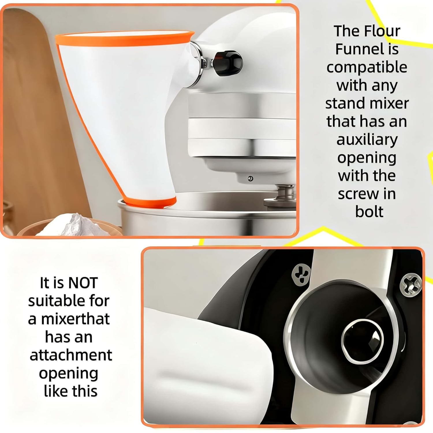 Flour Funne Mixer for Kitchen  - Kitchen Aid Baking Mixer 评论和价格
