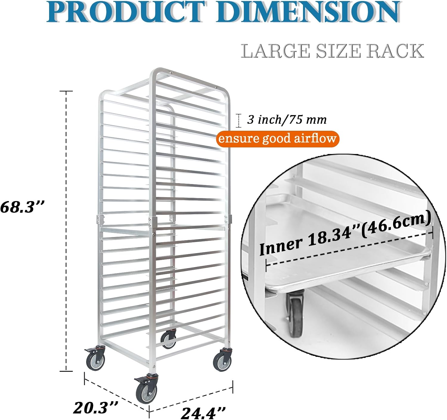 Commercial 20 Tier Stainless S - Kitchen Baking Sheets 评论和价格
